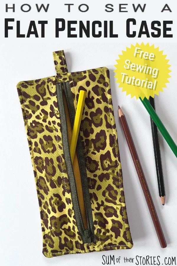 flat pencil case sewing tutorial
