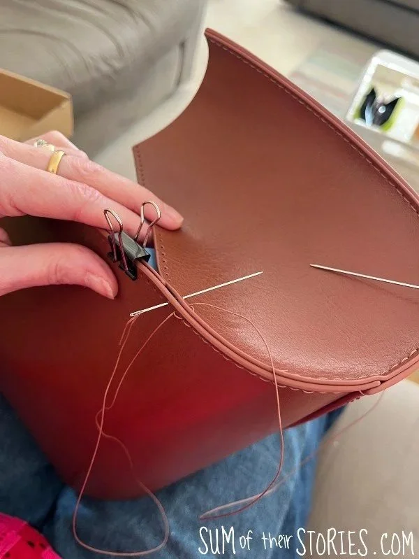 stitching a leather bag kit