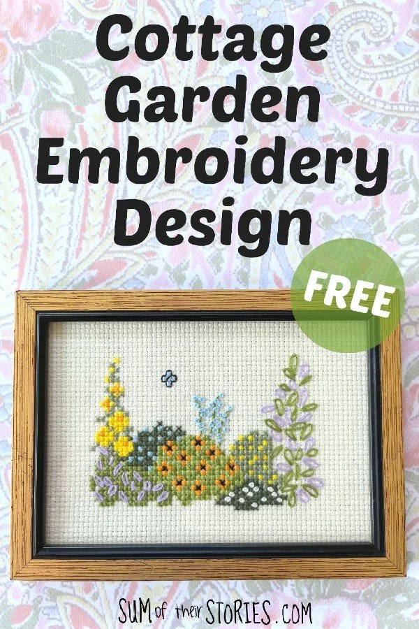 cottage garden embroidery design