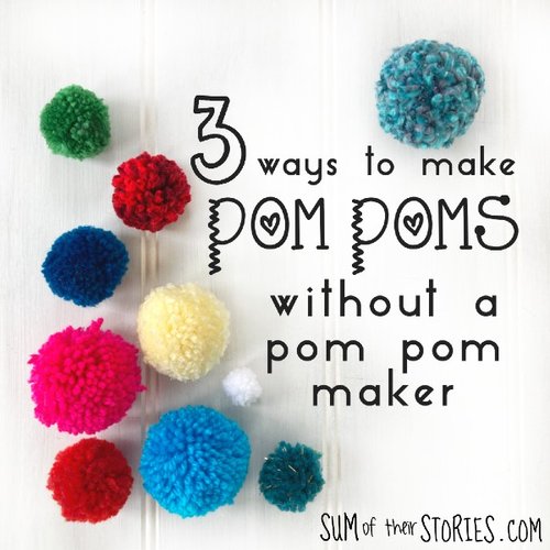 Pom Pom Making - SUPER Fast Mini Pom Poms with a Fork 