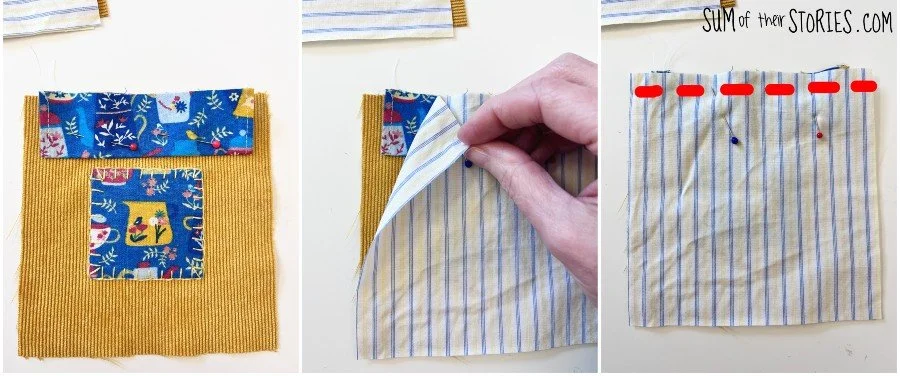 assembling a fabric mini pouch