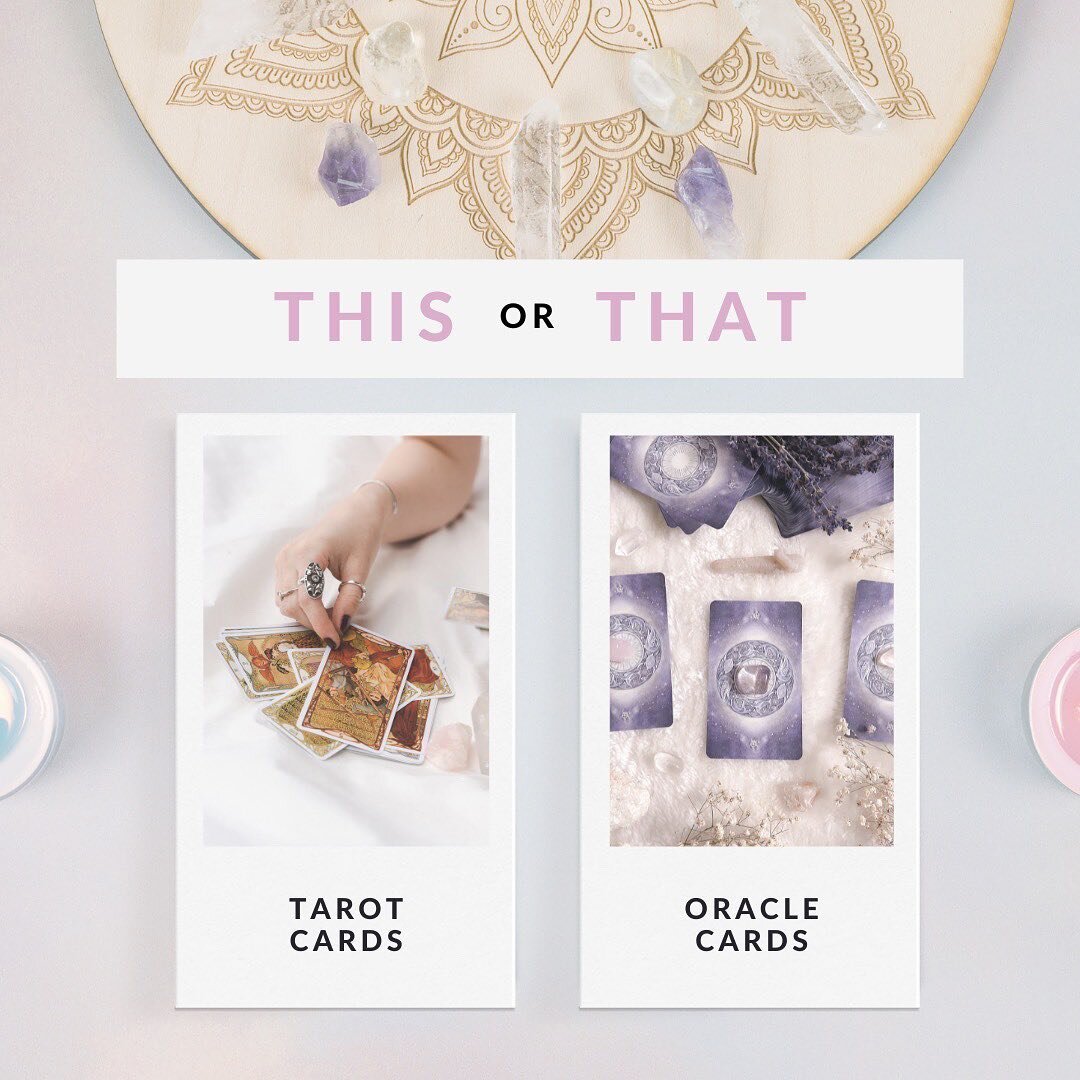 As I talk to other spiritual entrepreneurs, I&rsquo;ve been seeing a trend that people tend to prefer using tarot cards OR oracle cards. Which do you use most / which resonates most with you and your practice? 🤔 
.
I personally much prefer oracle ca