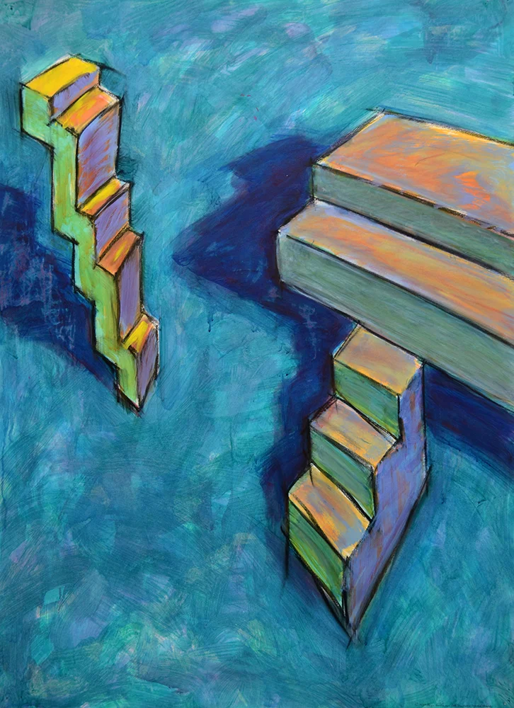 Faith Structures: Safe & Secure 1990 Charcoal/Acrylic on Paper 32”x44. $400