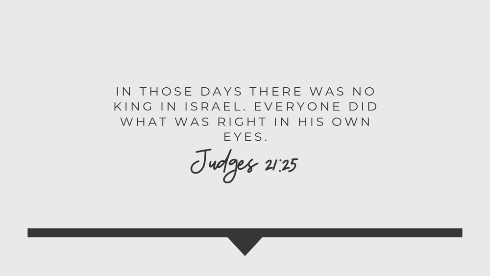 Day 1 Where Do You Find Meaning Judges 21 25 David J Collum