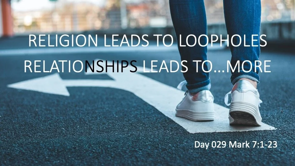 RELIGION LEADS TO LOOPHOLES...