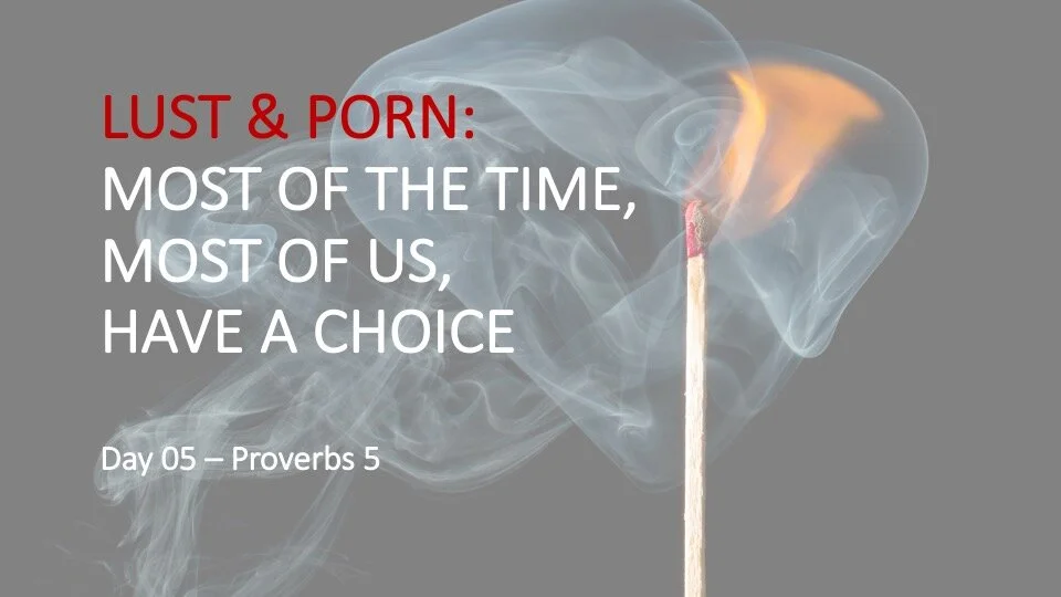LUST &amp; PORN: MOST OF THE TIME, MOST OF US, HAVE A CHOICE