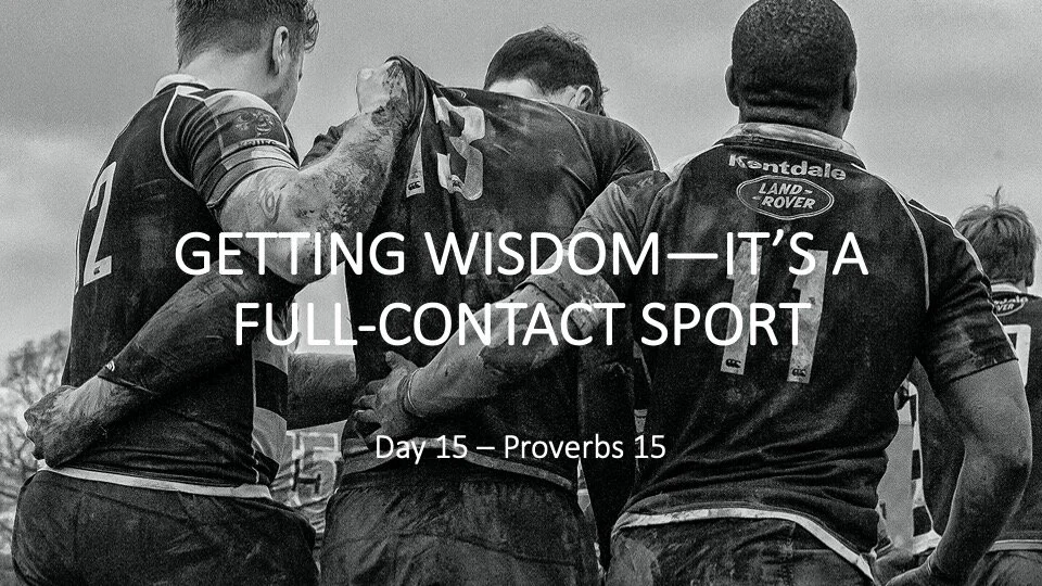 GETTING WISDOM—IT’S A FULL-CONTACT SPORT