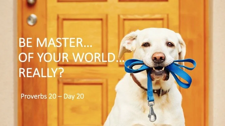 BEING MASTER OF YOUR WORLD…REALLY?