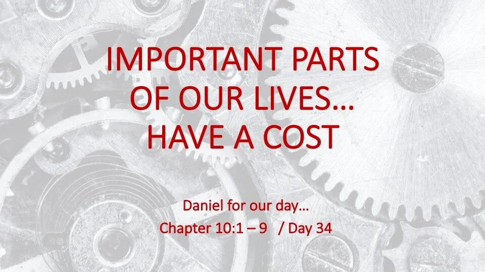 IMPORTANT PARTS OF OUR LIVES HAVE A COST