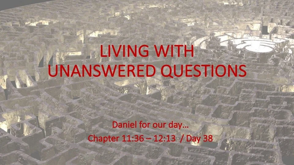 LIVING WITH UNANSWERED QUESTIONS