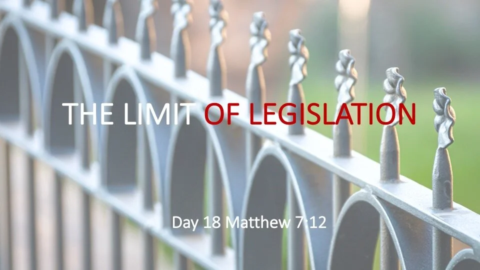 THE LIMIT OF LEGISLATION