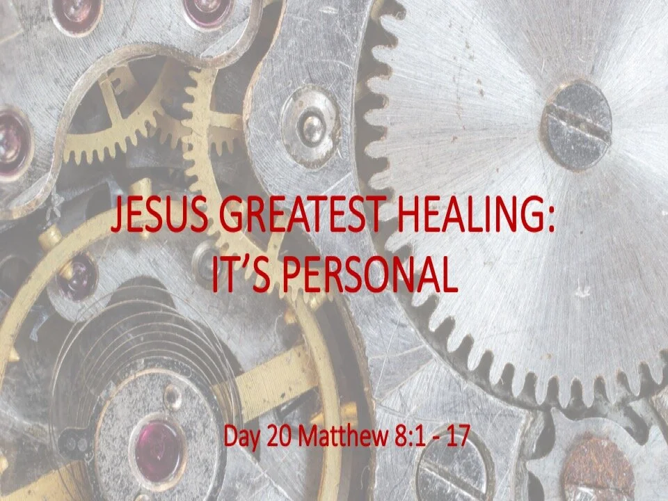 JESUS GREATEST HEALING: IT’S PERSONAL