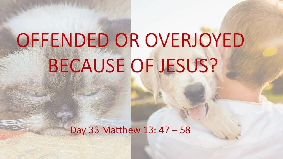 OFFENDED OR OVERJOYED BECAUSE OF JESUS?