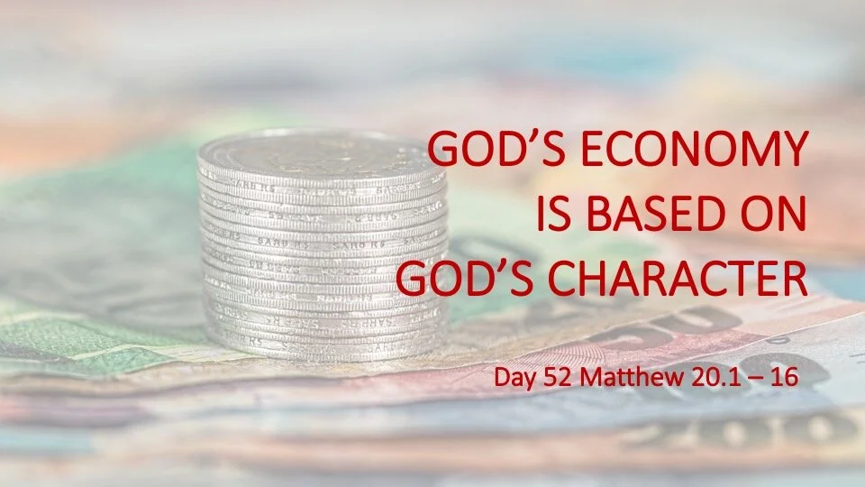 God's Economy is Based on God's Character