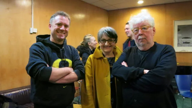 With Sir Harrison Birtwistle and Gillian Moore at the Southbank Centre following a performance of 'The Axe Manual' at my percussion festival Metal Wood Skin.
