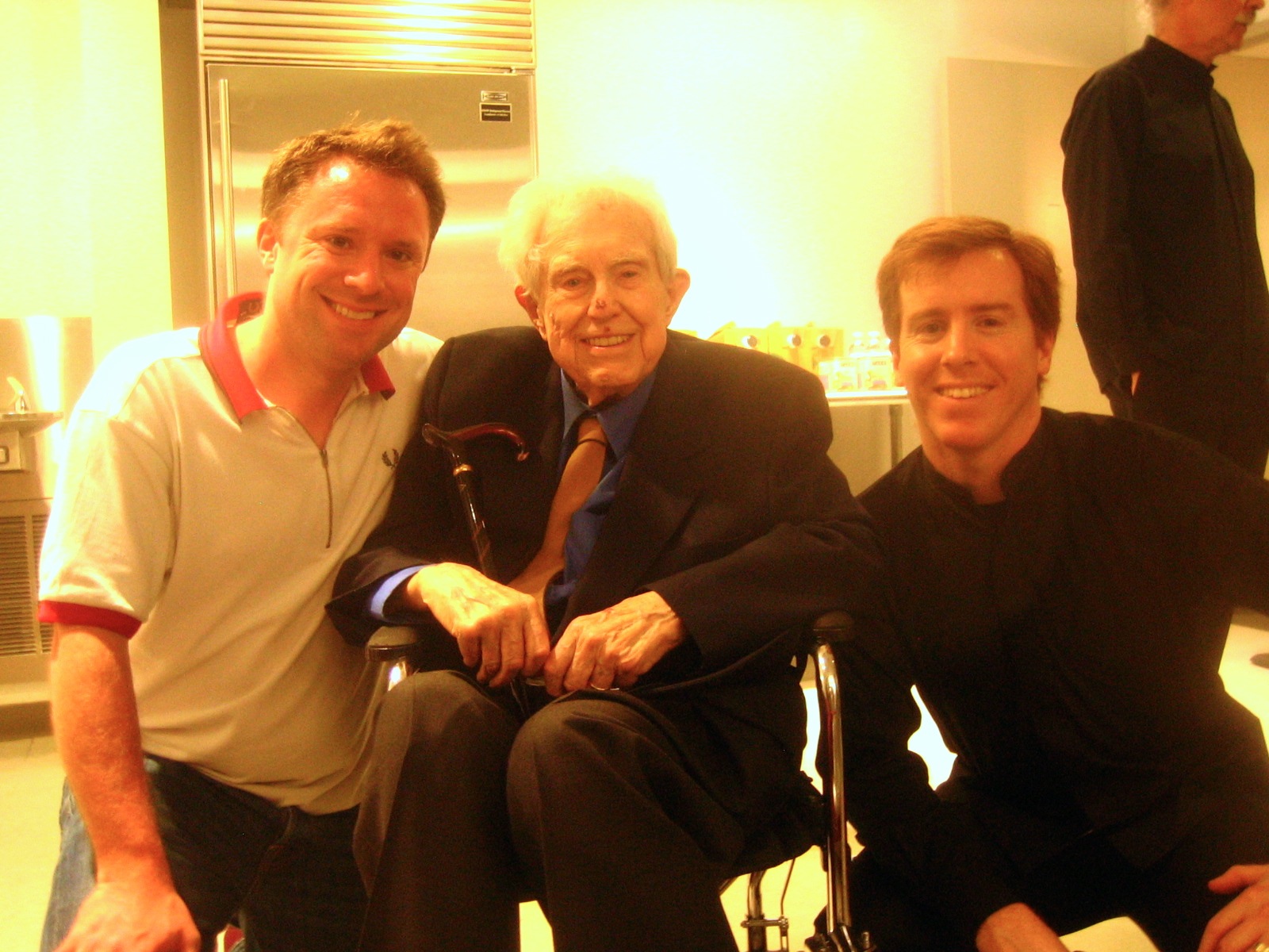 With Elliott Carter and Eric Huebner at the World Premiere of 'Two Controversies and a Conversation' in New York City in June 2012.