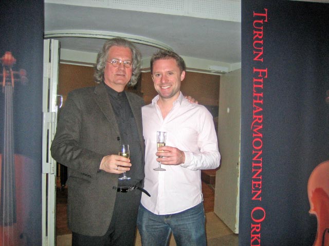 With Askell Masson following the premiere of his Percussion Concerto with the Turku Philharmonic in December 2011