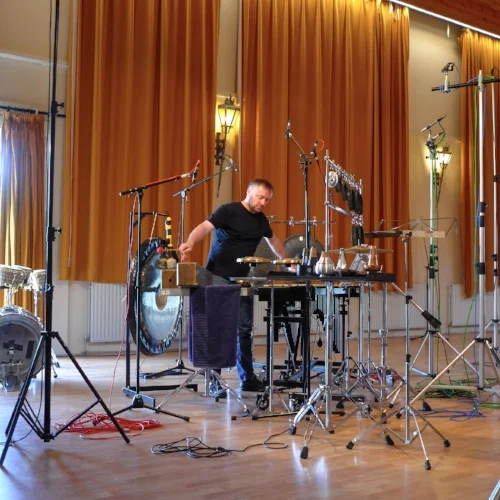 Session photos from the recording of The Scene of the Crime