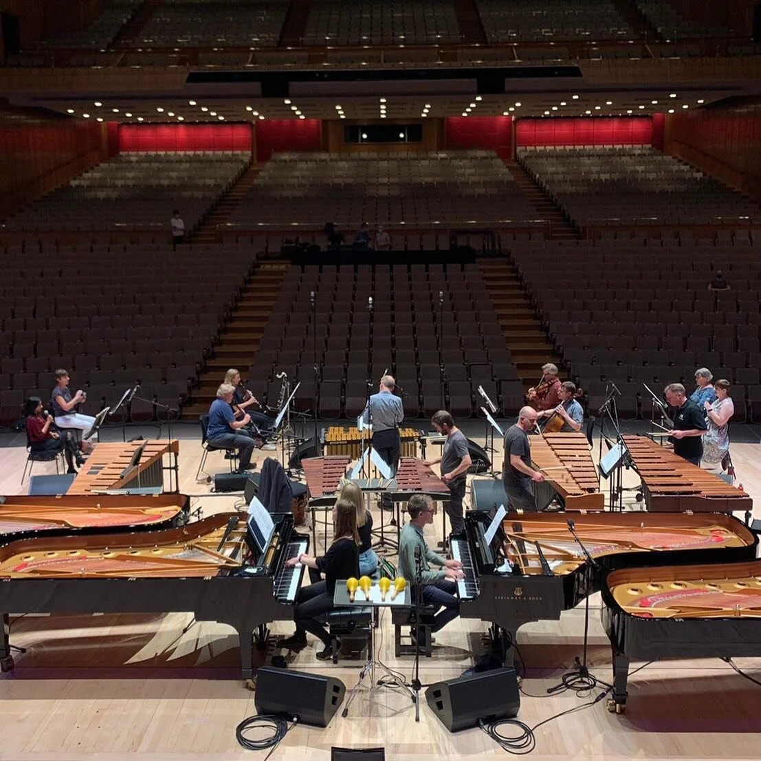 Today is the day!
@stevereich #musicfor18musicians will be reborn at London&rsquo;s @southbankcentre 
Performances are at 2pm 5pm and 8pm 🎫 link in bio!
We can&rsquo;t wait to play this work for a live audience once again, so come along, grab a drin