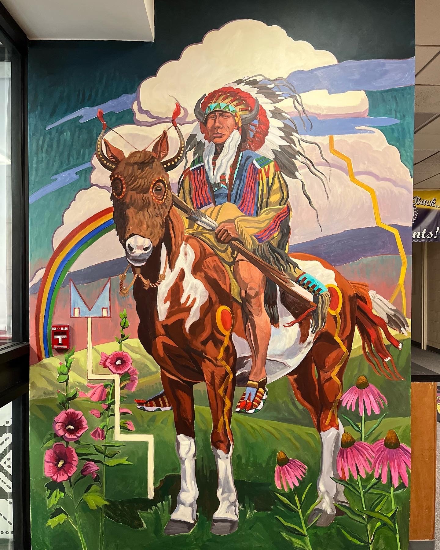 Navarre Hall Mural at Hakell Indian Nations University