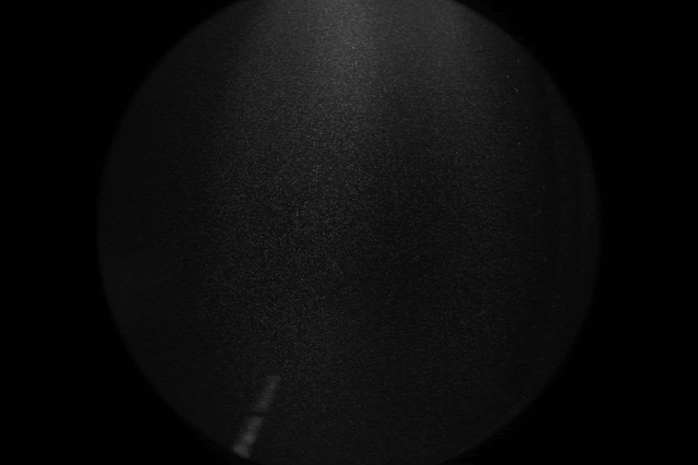  Example video of particles moving while a cylinder is cured by the laser. 