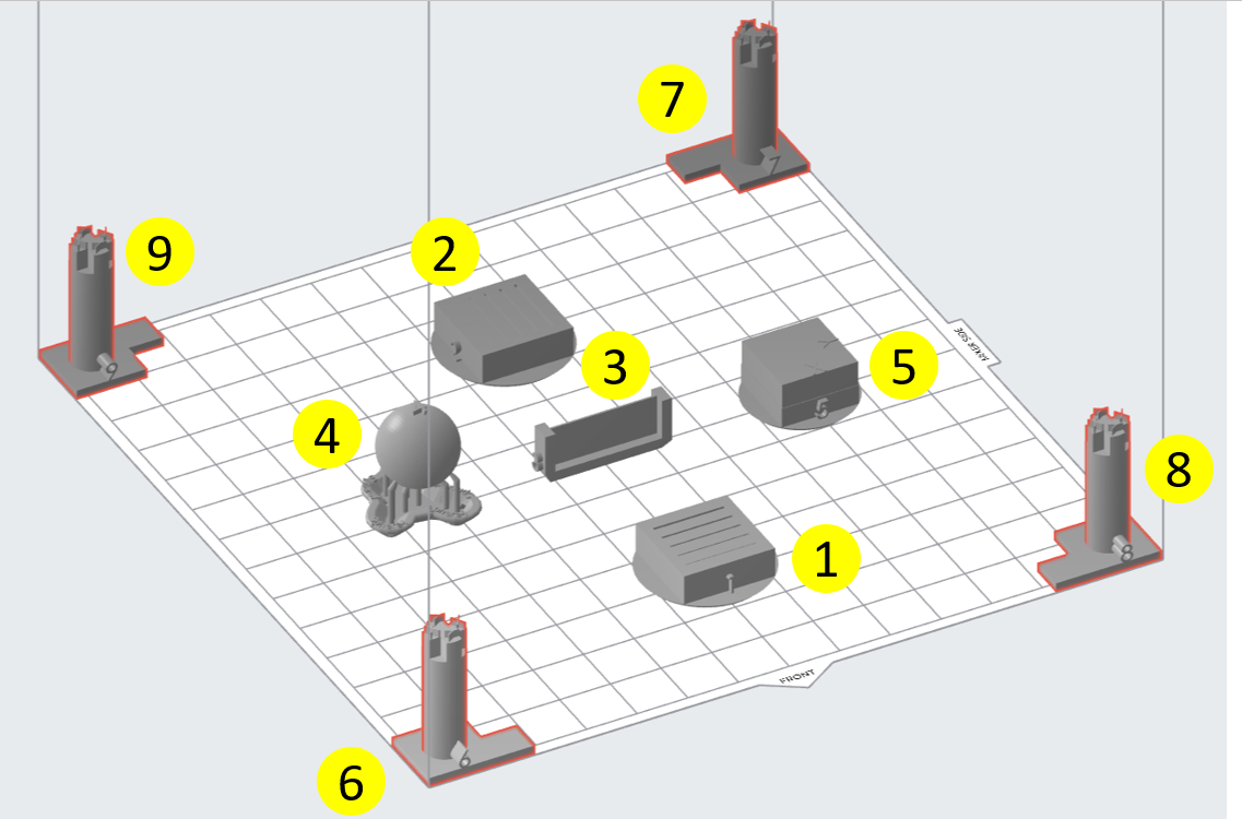  In addition to creating these hardware set points, I worked to design a test print which could be run on each printer at the factory. The point of this print was to ensure that it was printing according to expectation after assembly - and so each co