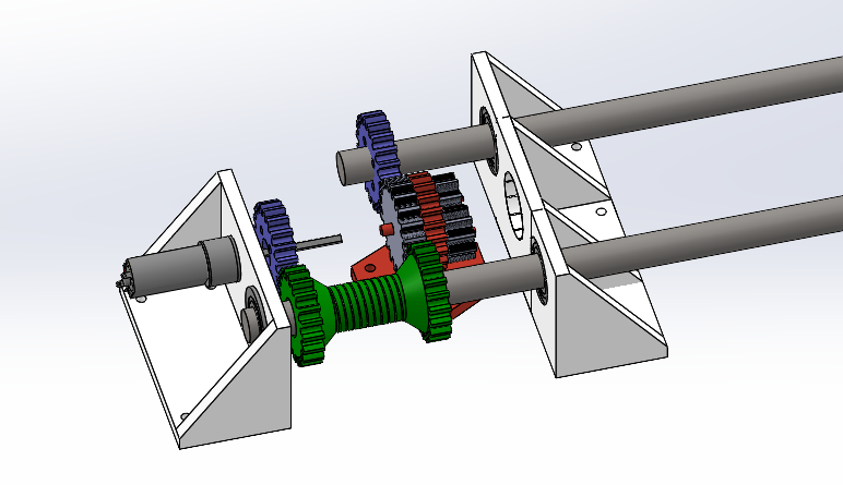 3D Model of capstan with reversible and stop gear.