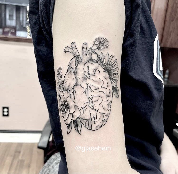 Tattoo uploaded by Bahadır Cem Börekcioğlu  Brain to heart Instagram  karincatattoo black tattoo heart tattoos brain ink tattooed  tattooer tatted tattoostudio tattoolove tattooart istanbul turkey  dövme dövmeci design blackwork 