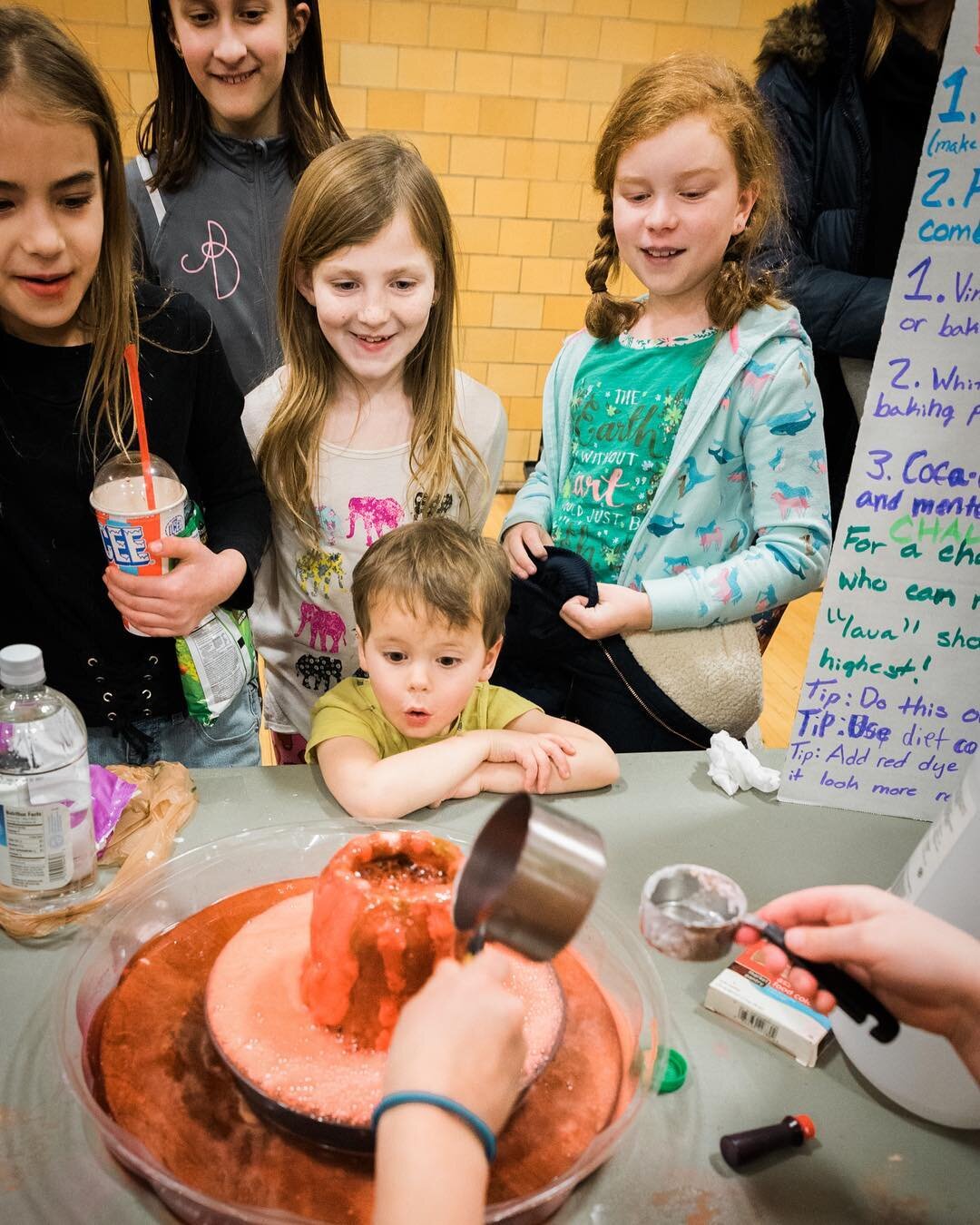 What's a elementary school science fair without a live volcano?