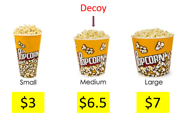 The ultimate decoy: Medium sized popcorn at movie theatres