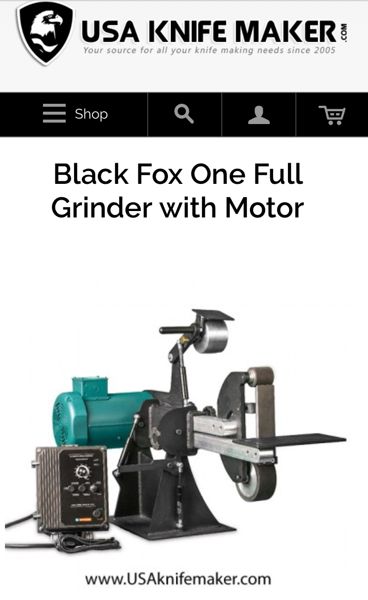 Black Fox Knife Works | 2x72 Belt Knife Grinder