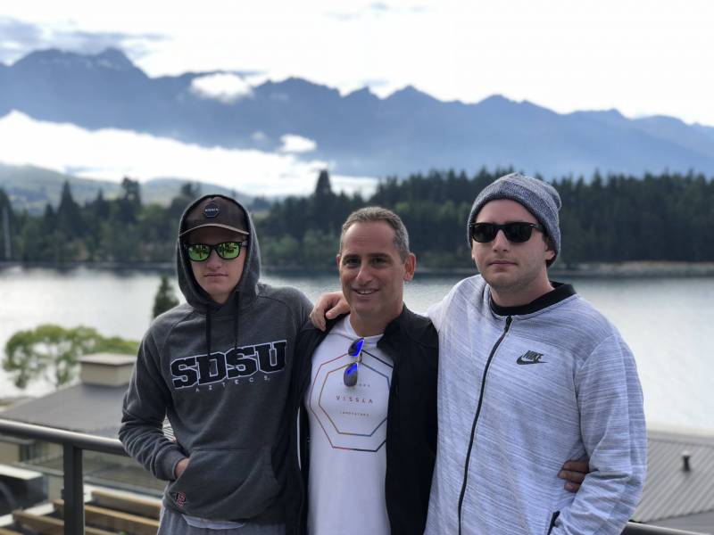 David with his two sons in Colorado.