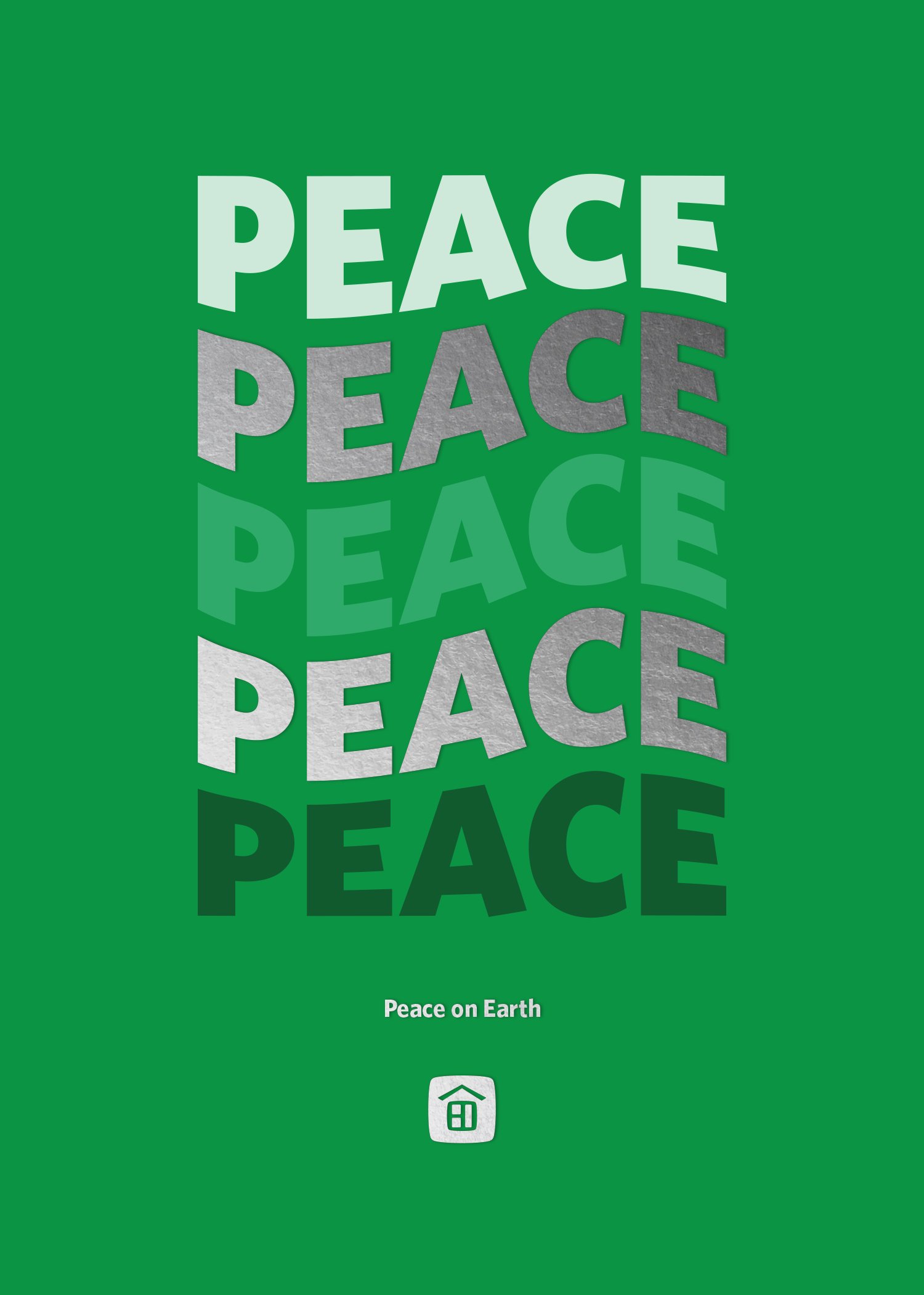 Foil Card - Peace Green
