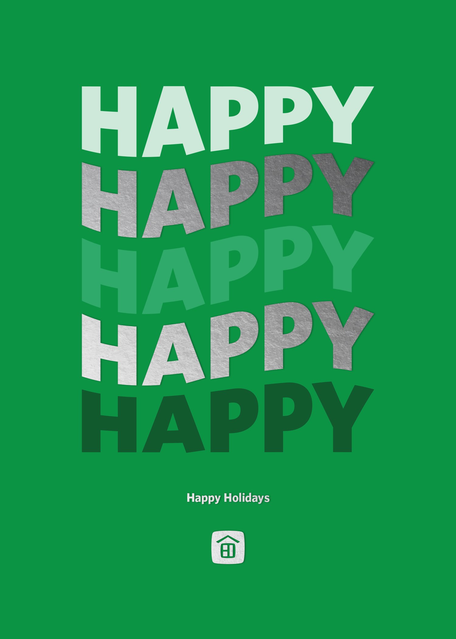 Foil Card - Happy Green