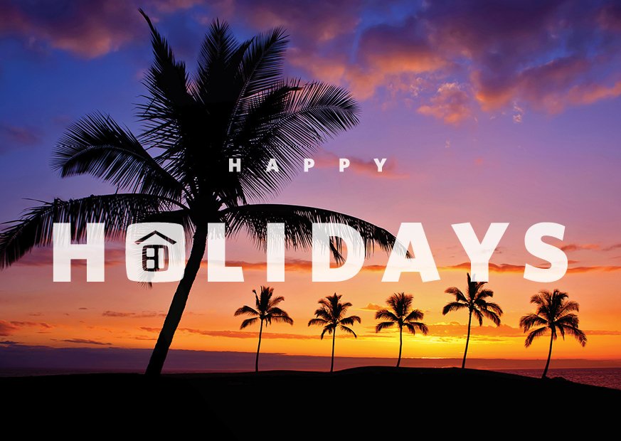 Folded Card - Holidays Sunset