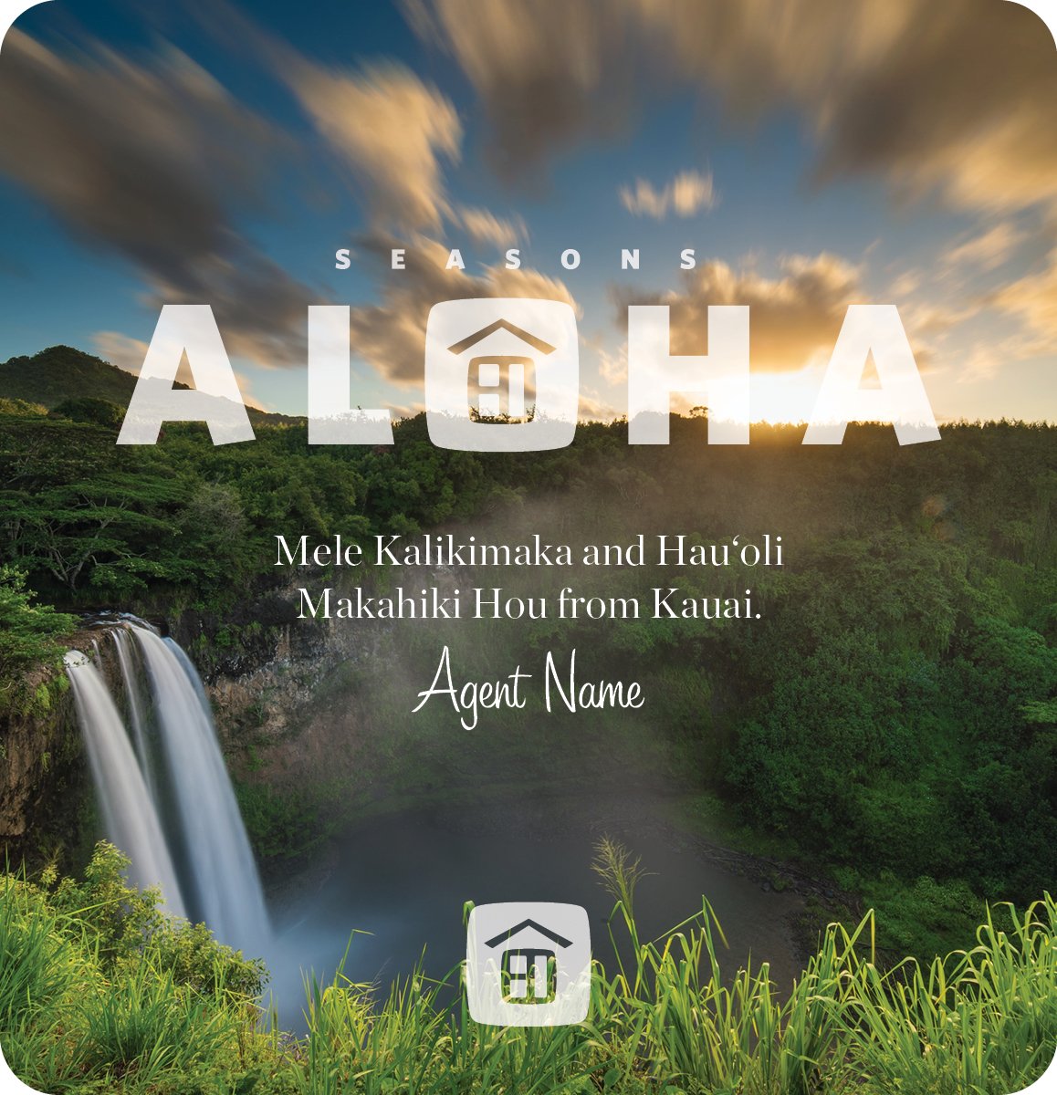 Aloha Logo - Waterfall