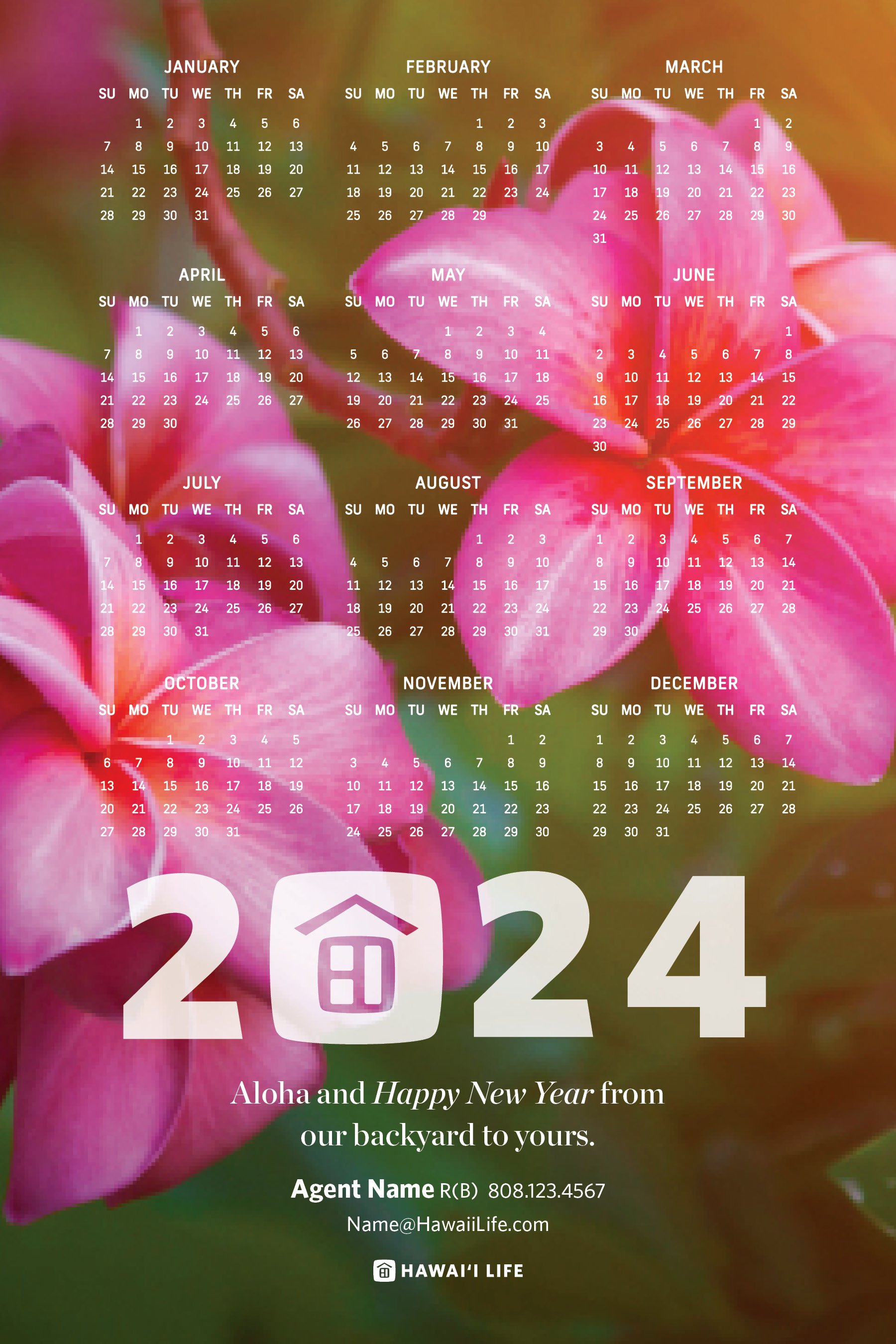 2024 Logo Calendar - Flowers