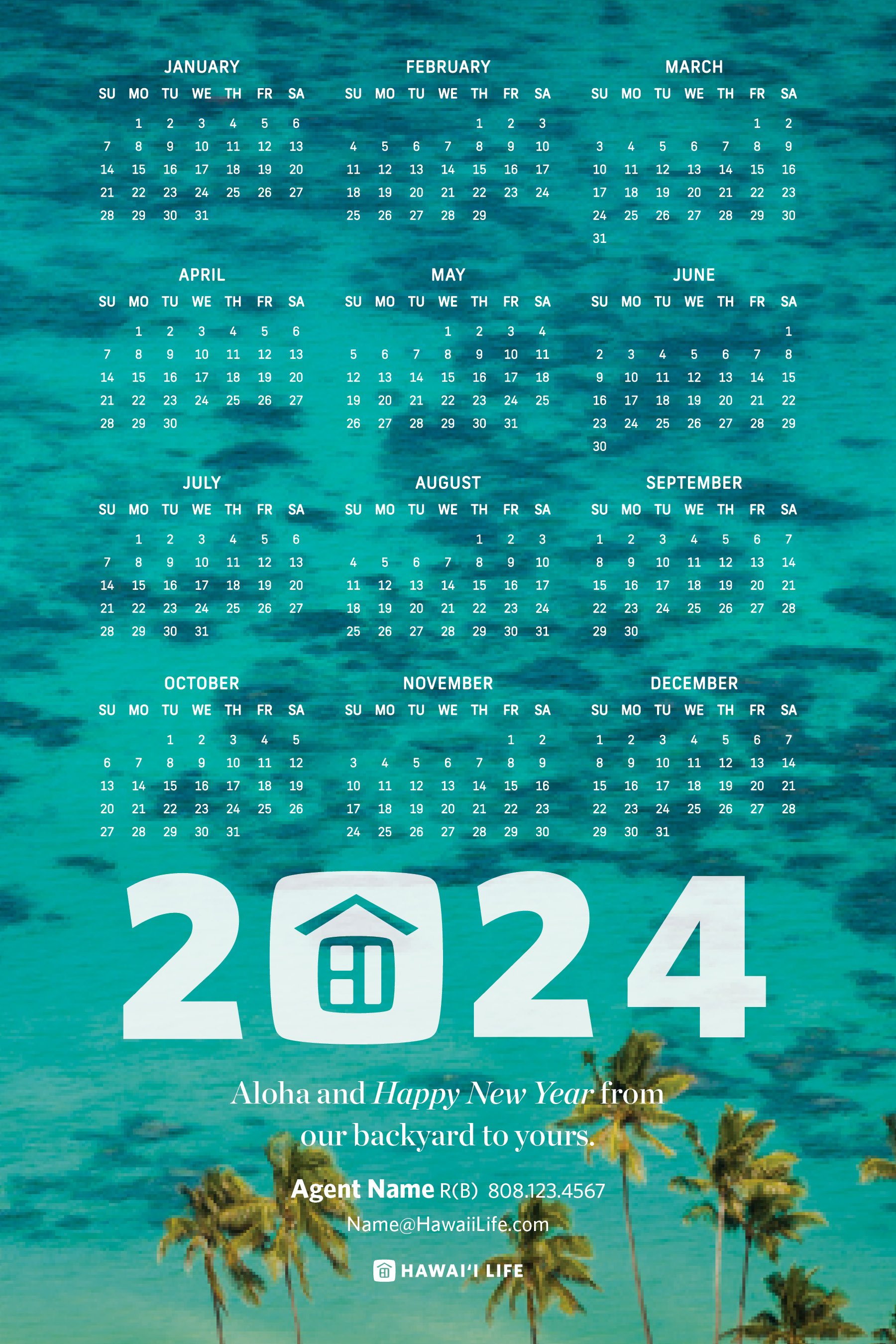 2024 Logo Calendar - Ocean