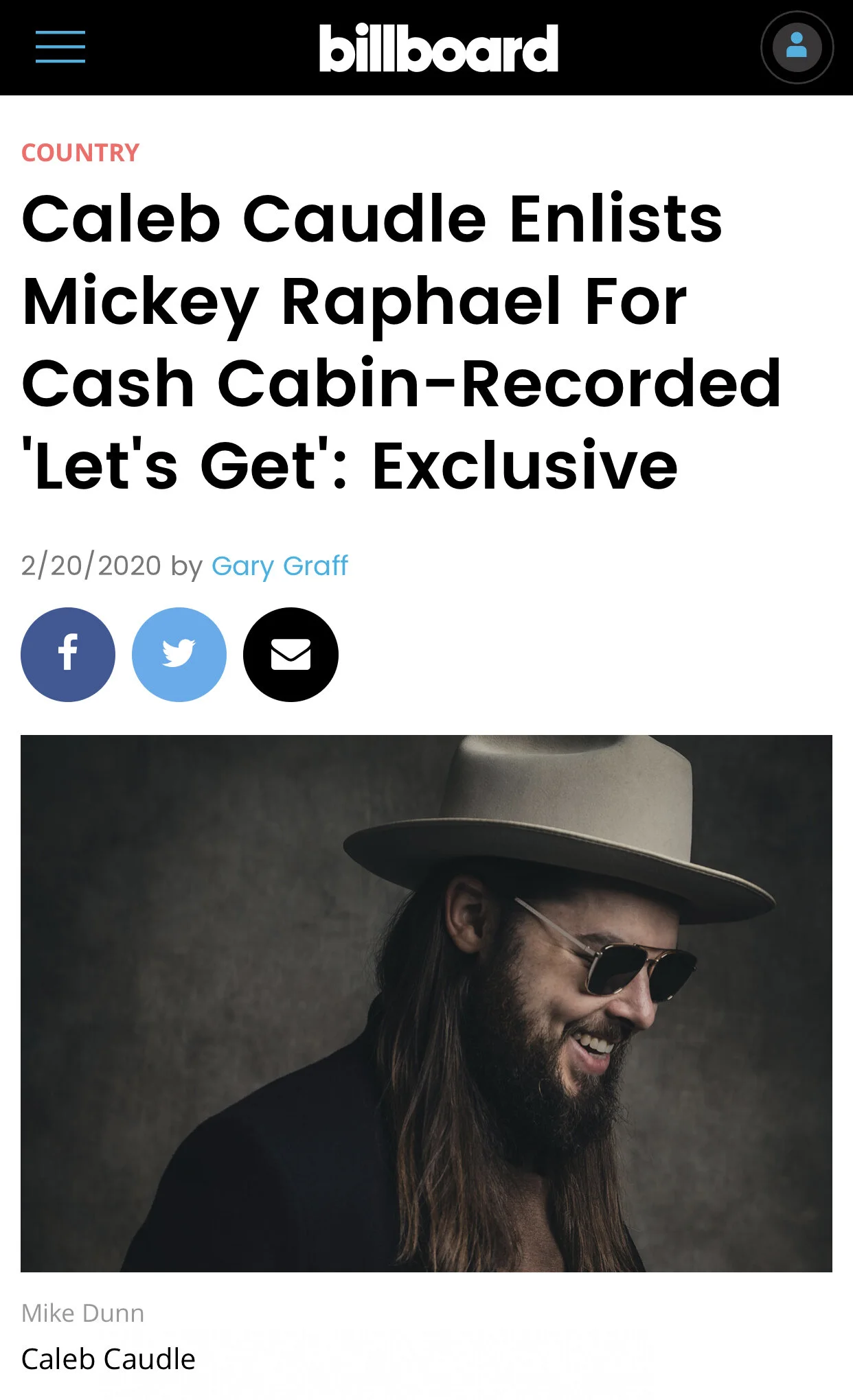 Billboard Premieres New Single "Let's Get" featuring Mickey Raphael and Courtney Marie Andrews