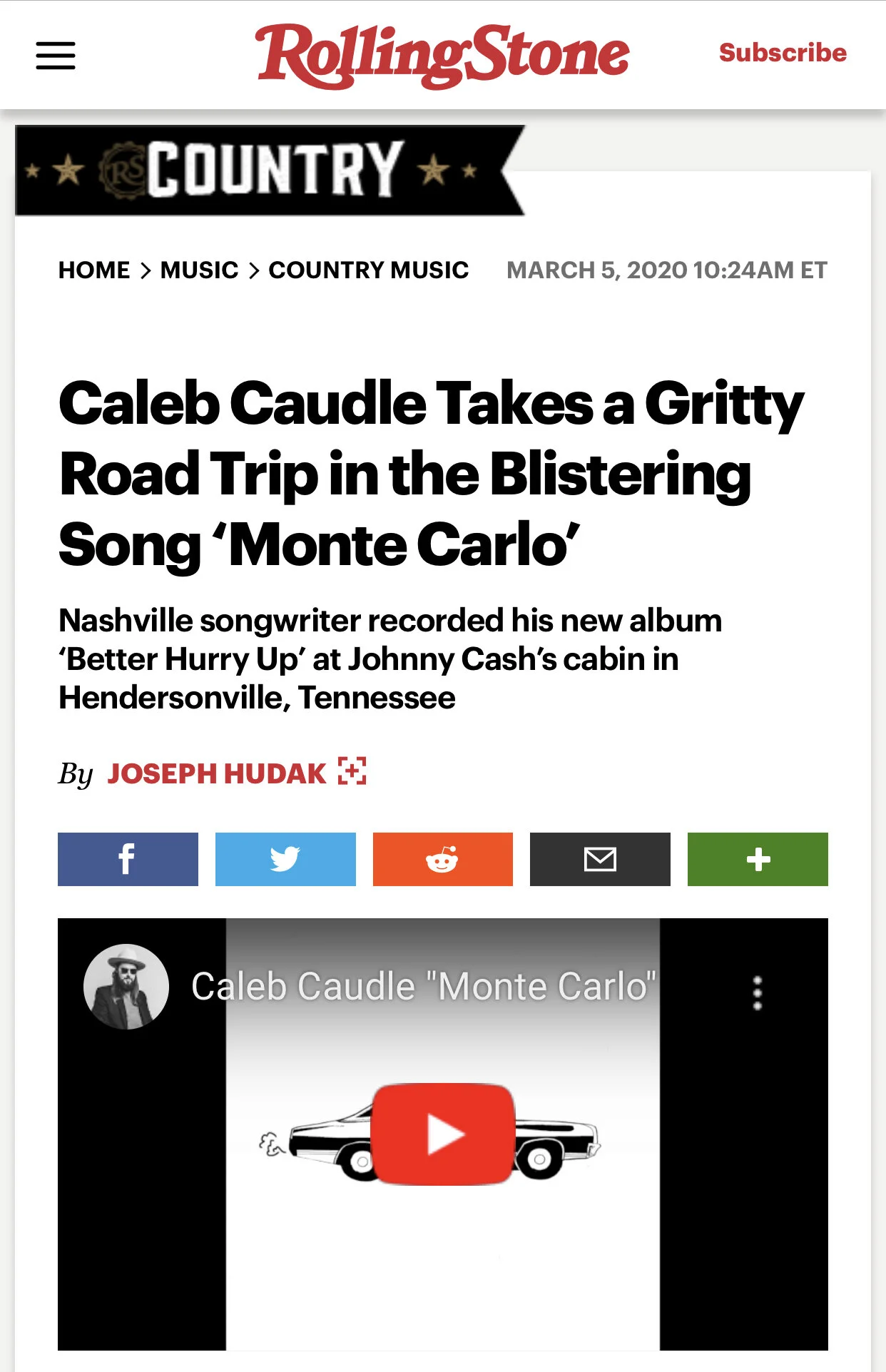 Rolling Stone Premieres 'Monte Carlo'