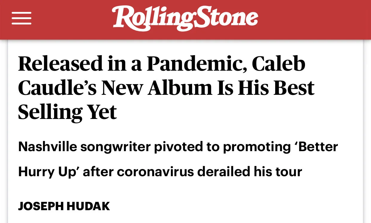 Rolling Stone: Released in a Pandemic, Caleb Caudle’s New Album Is His Best Selling Yet