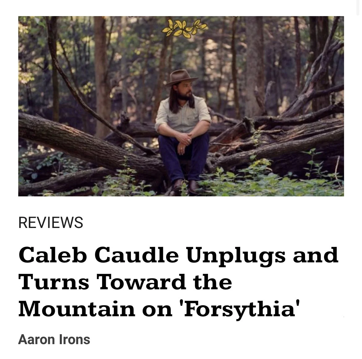 WNEX: Caleb Caudle Unplugs and Turns Toward the Mountain on ‘Forsythia’