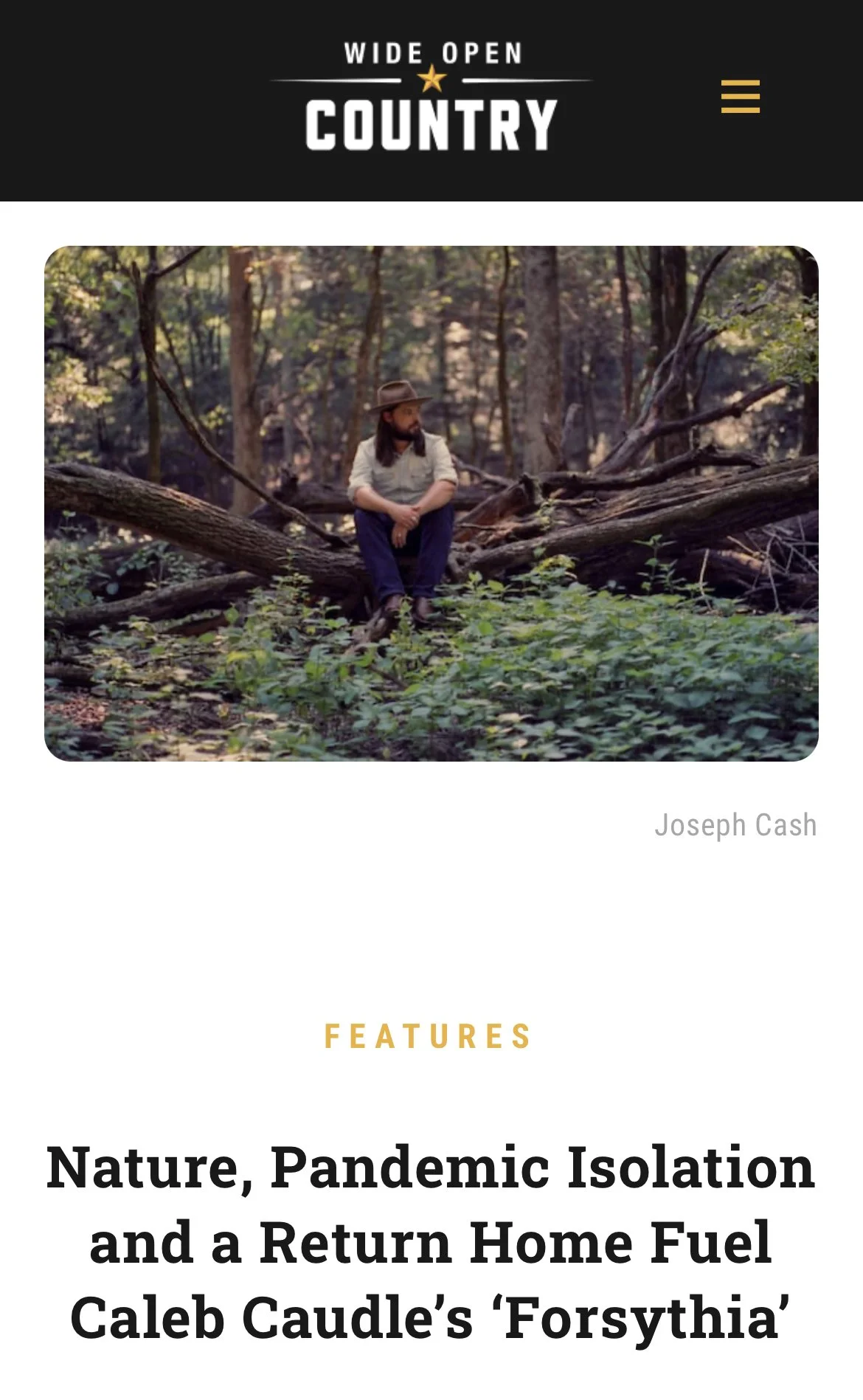 Wide Open Country: Nature, Pandemic Isolation and a Return Home Fuel Caleb Caudle’s ‘Forsythia’