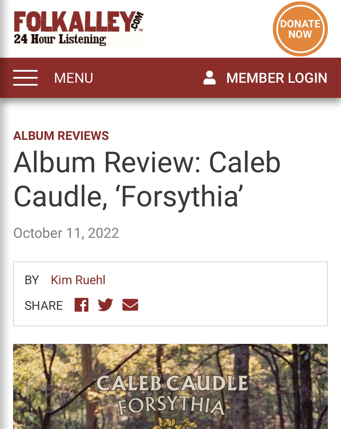 Thanks to Folk Alley for a glowing review!