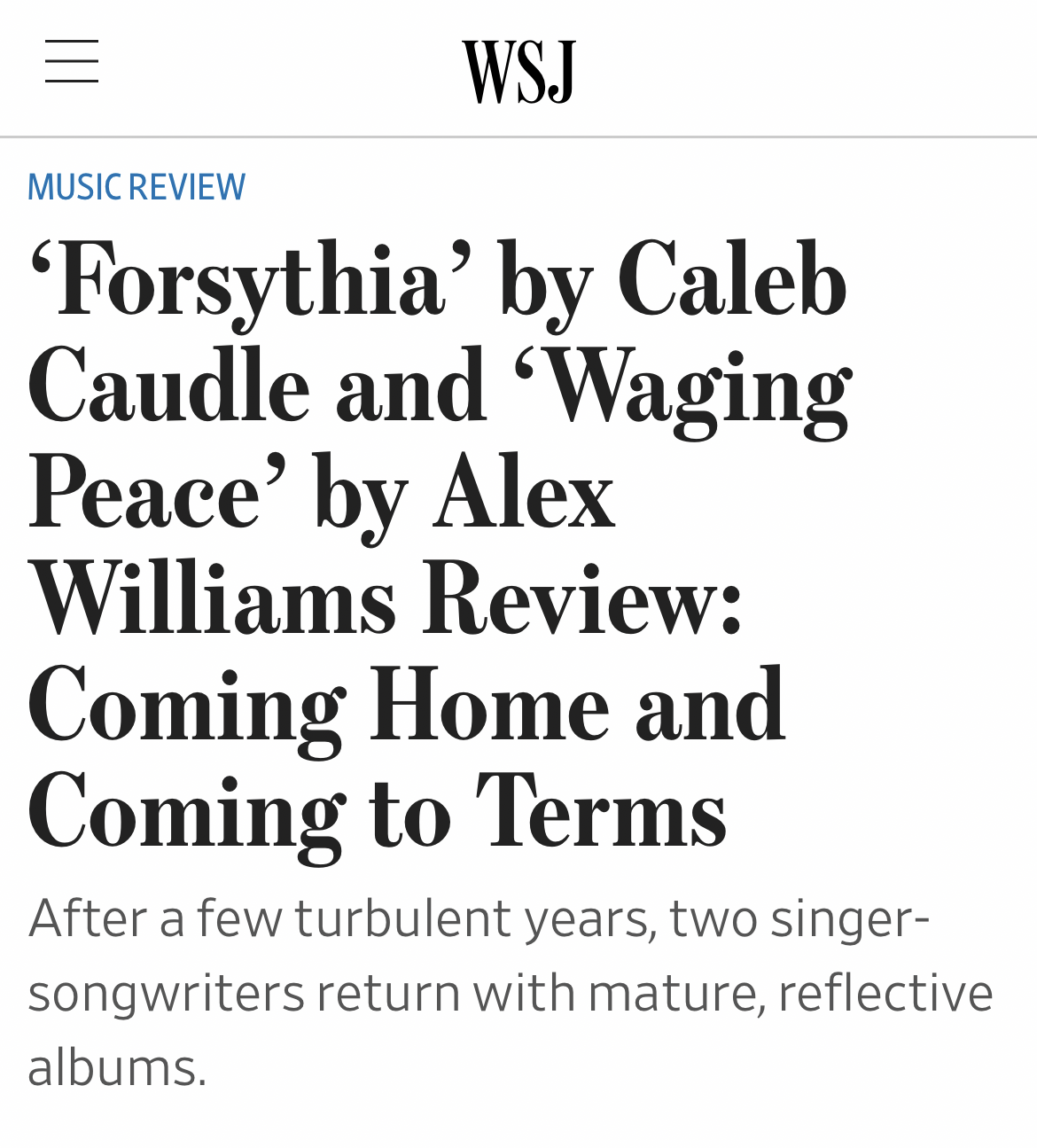 Wall Street Journal Review!