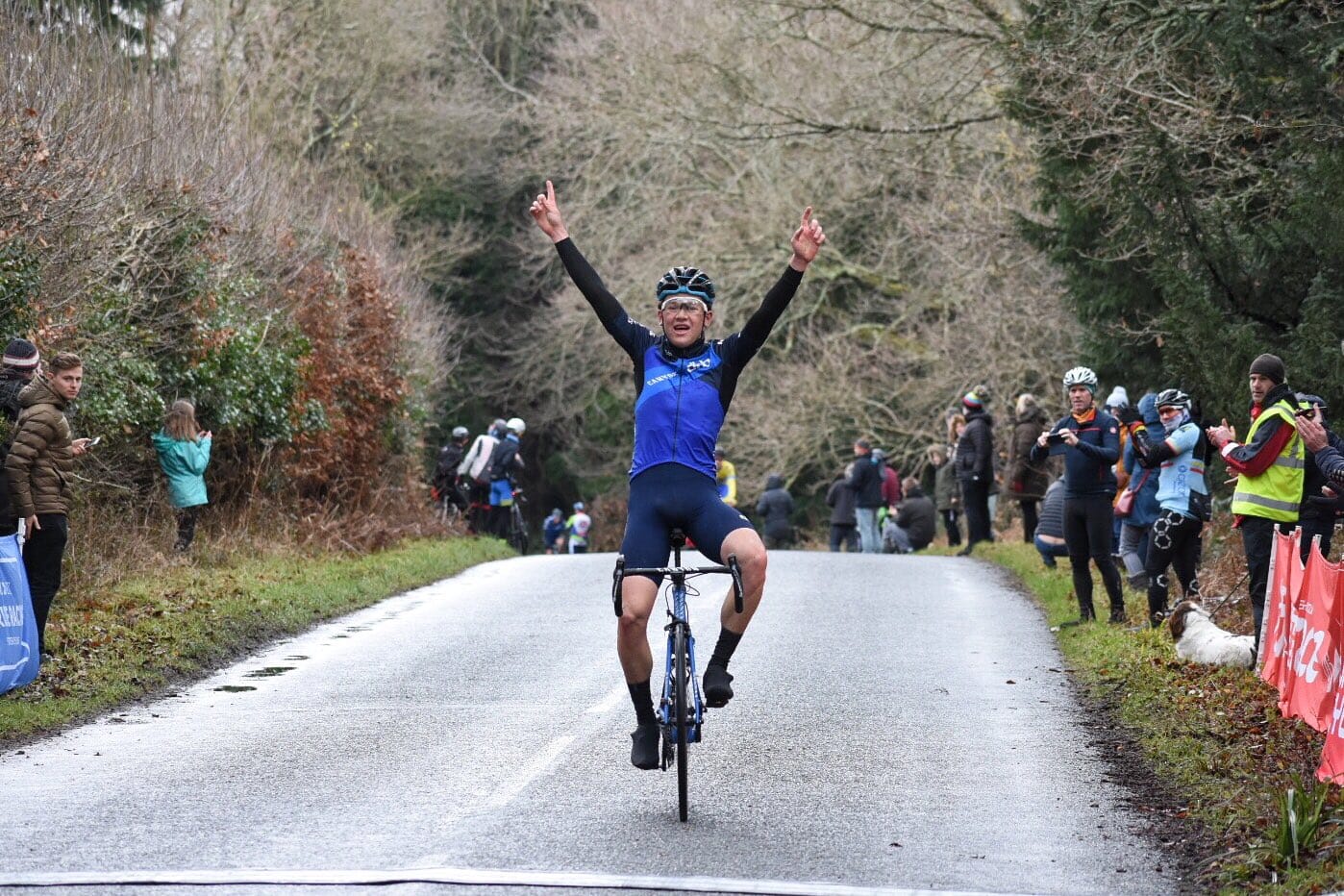 Jacob Vaughan wins the Pers RR. Photo: Canyon dhb p/b Bloor homes
