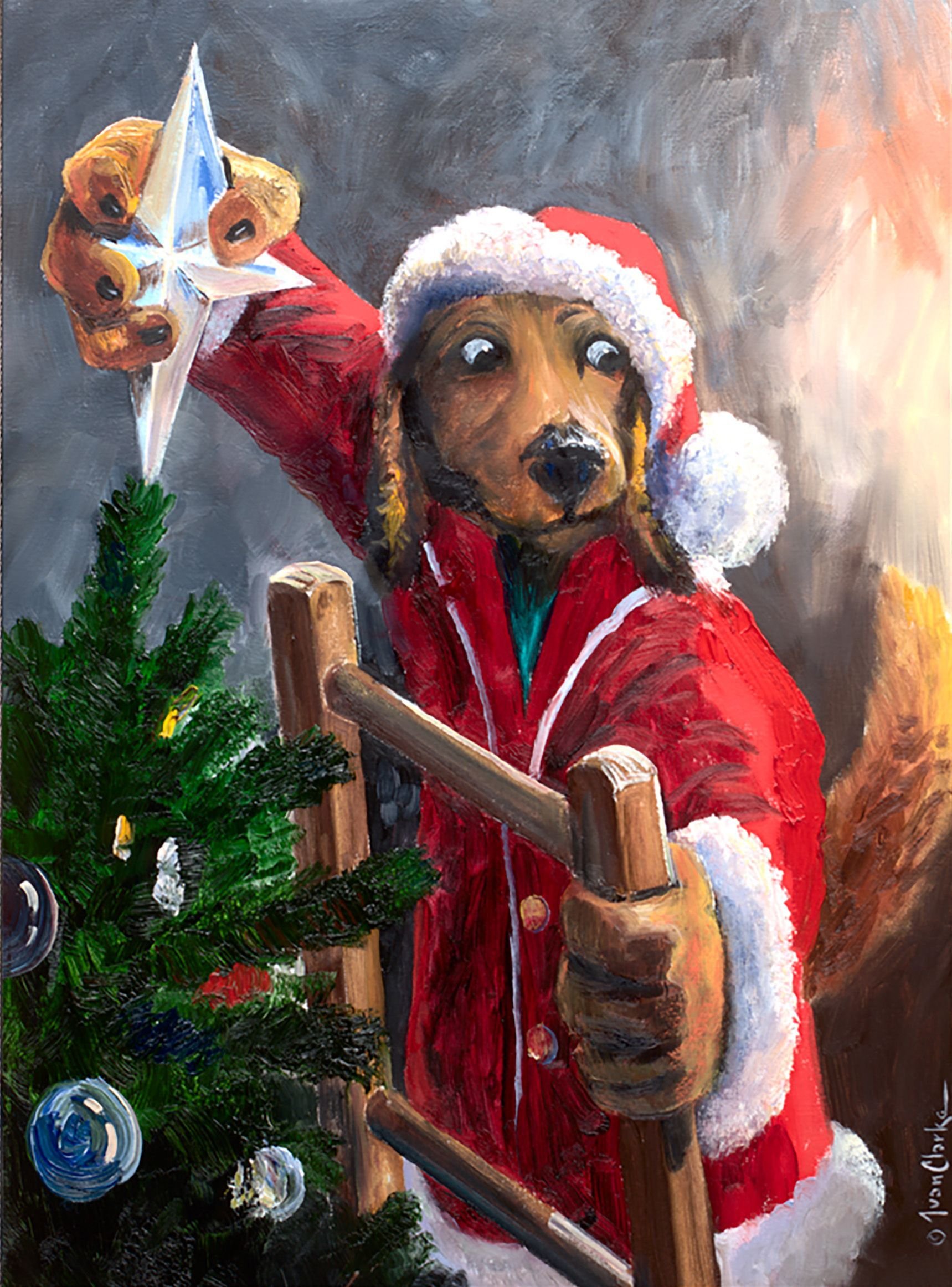 'Houndside Christmas' Standard Giclee Artwork - Limited Edition