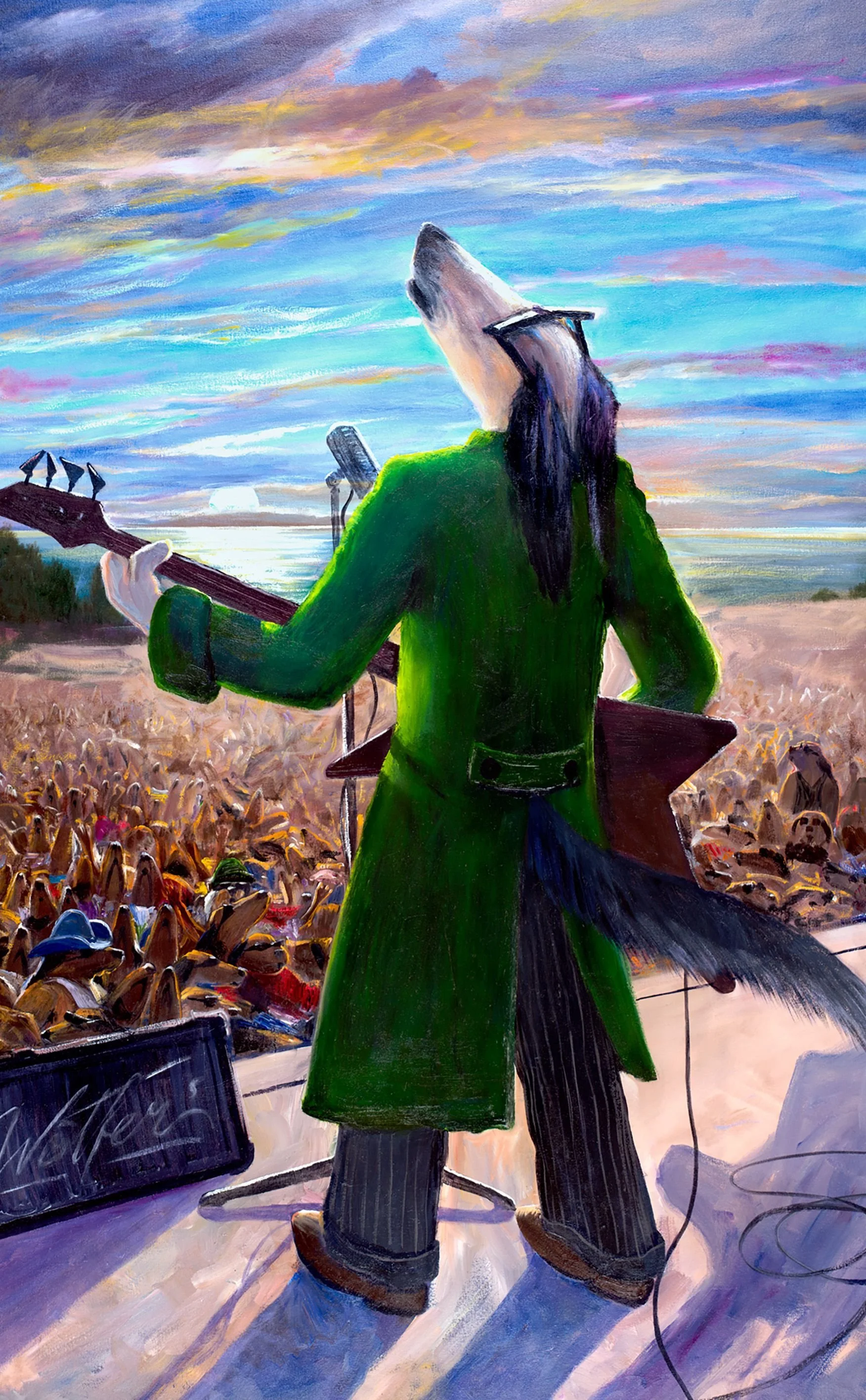 'Mick the Basshound' Large Giclee Artwork - Limited Edition