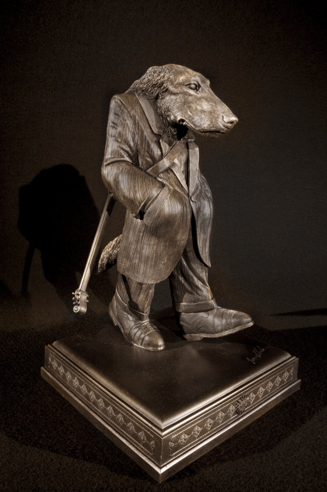'Lonely Dog' Standard Bronze Character Sculpture - Limited Edition