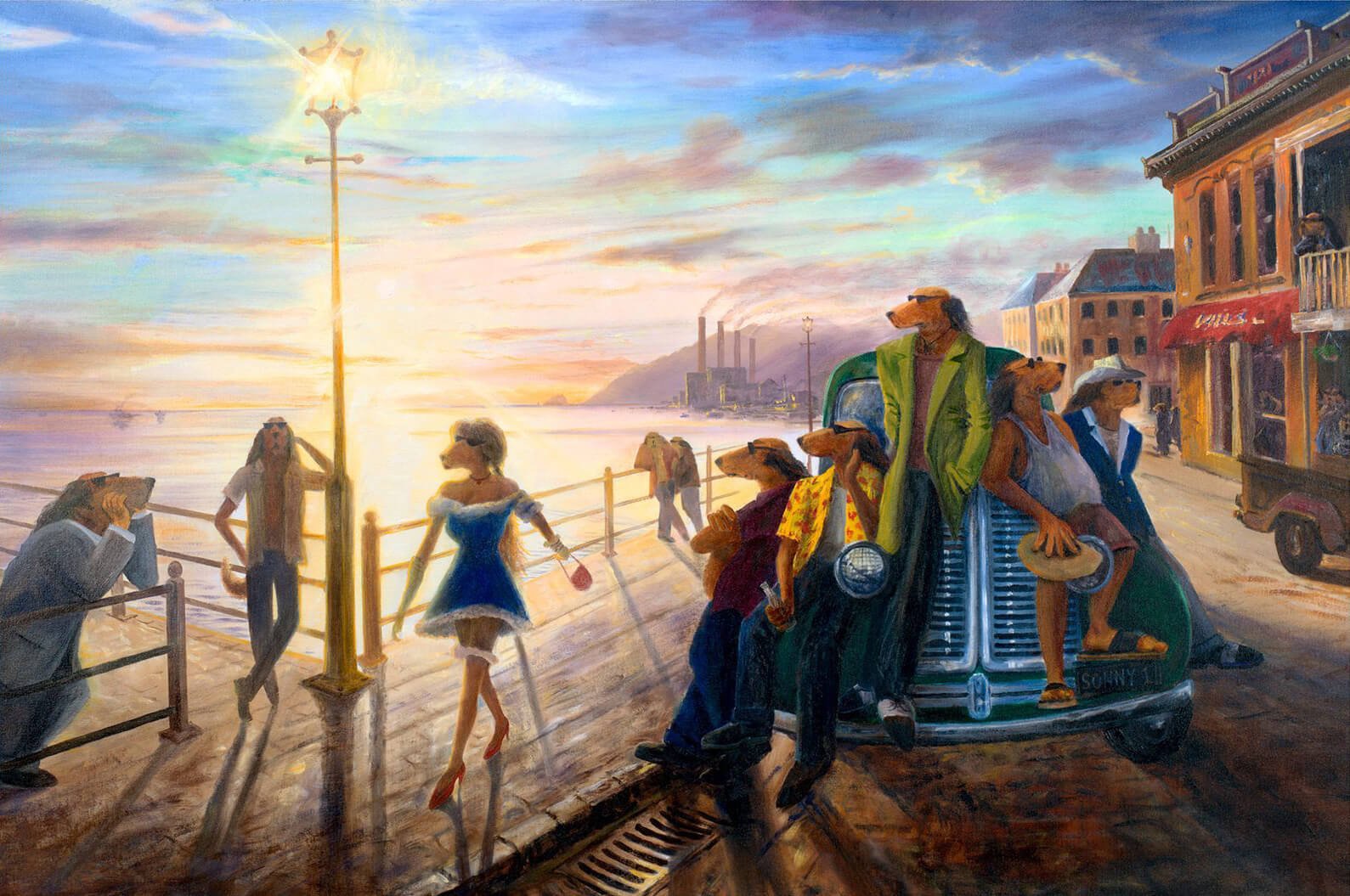 'The Blue Dress' Large Giclee Artwork - Limited Edition